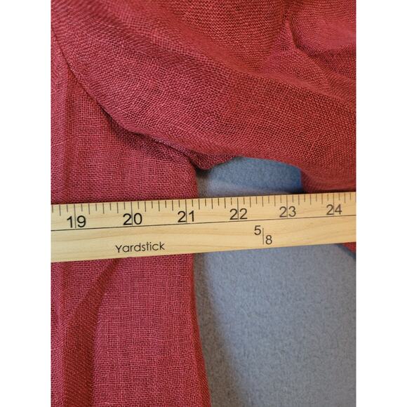 Eileen Fisher Linen Gauze Boxy Tie Front Top & Camisole Set M/S Coral Red - Picture 6 of 9